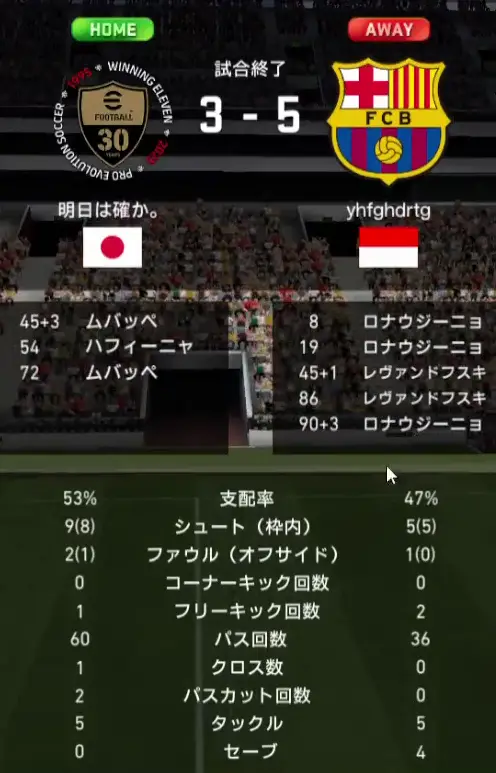 【ウイコレ】総合力が勝ってても負ける?選手の個人能力やパラメータも重要!徹底攻略の画像5