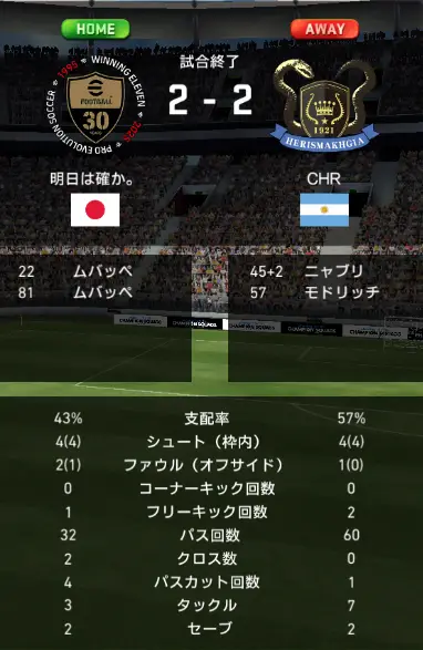 【ウイコレ】総合力が勝ってても負ける?選手の個人能力やパラメータも重要!徹底攻略の画像17